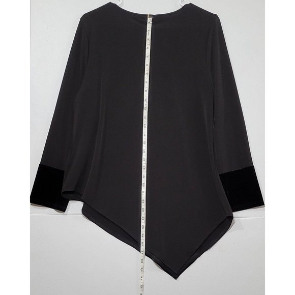 Alfani Asymmetrical Hem Women Plus Size PL Black Black Velvet Petite Large - Picture 5 of 10